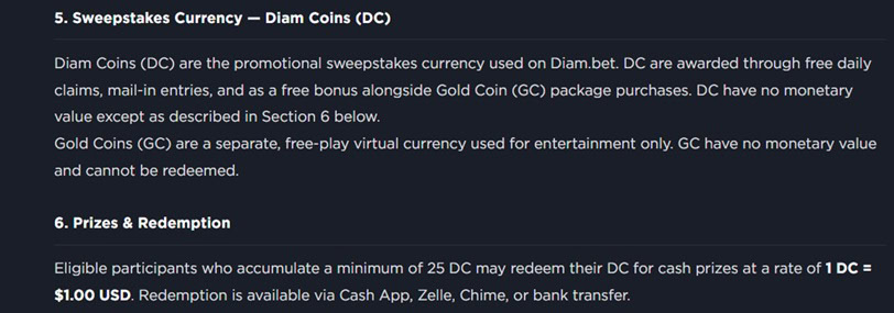 Diam.bet Currencies
