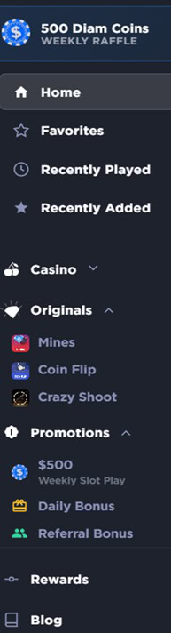 Diam.bet Menu