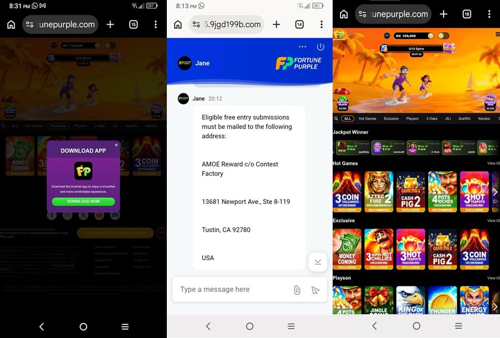 Fortune Purple UX