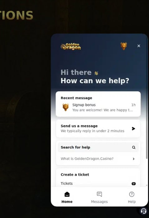 Golden Dragon Support