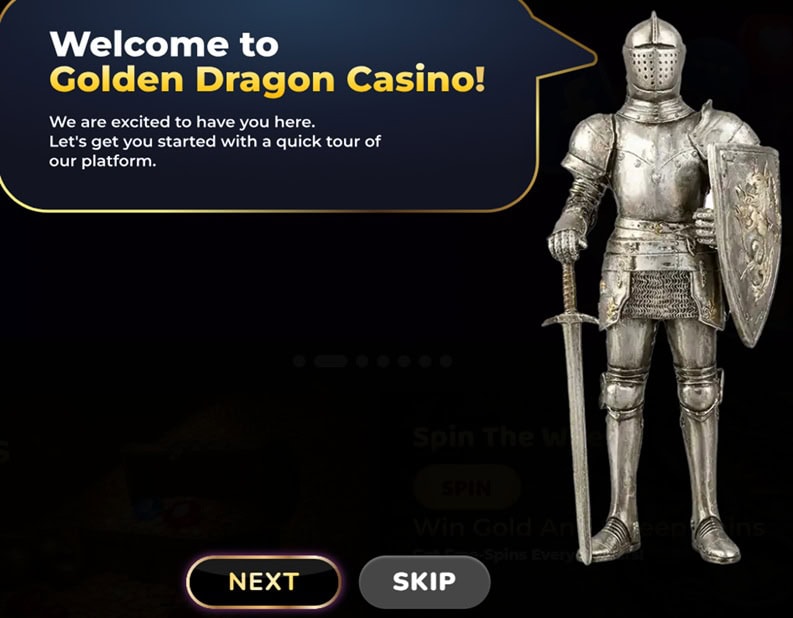 Golden Dragon Welcome Message
