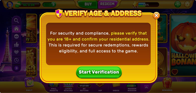 Grand Fortune Club Account Verification