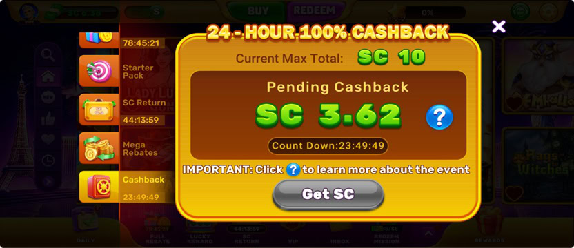 Grand Fortune Club Cashback