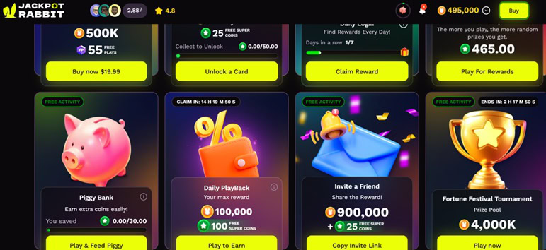 JackpotRabbit Bonuses