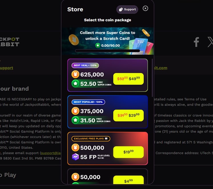 JackpotRabbit Store