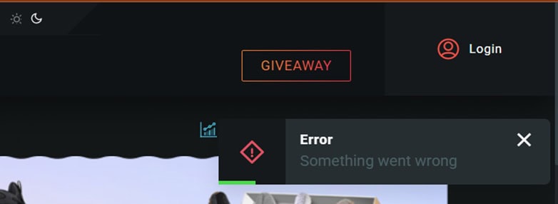 Log In Error