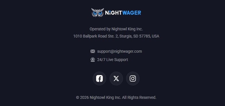 NightWager Footer