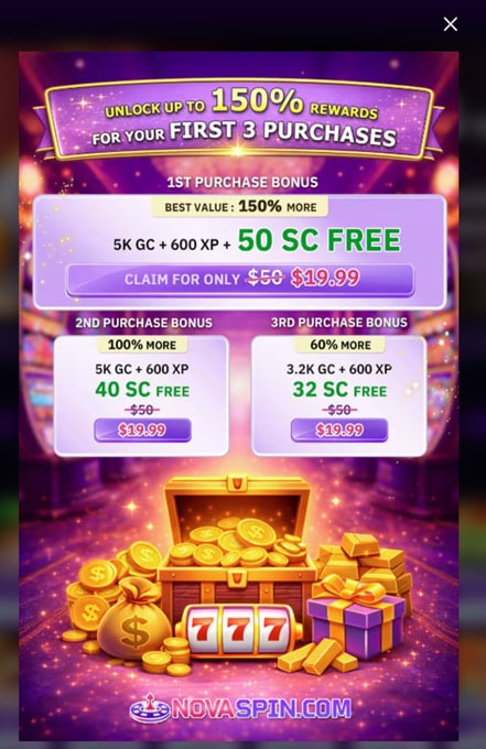 NovaSpin Deposit Bonuses