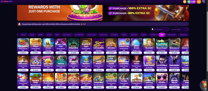 NovaSpin Games