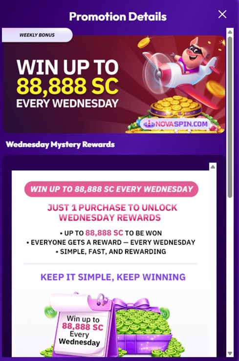 NovaSpin Weekly Bonus