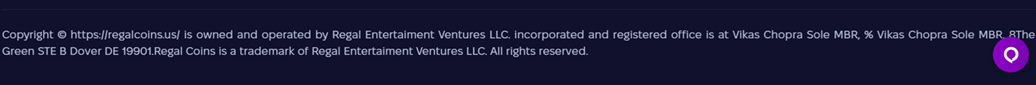 RegalCoins.us Footer