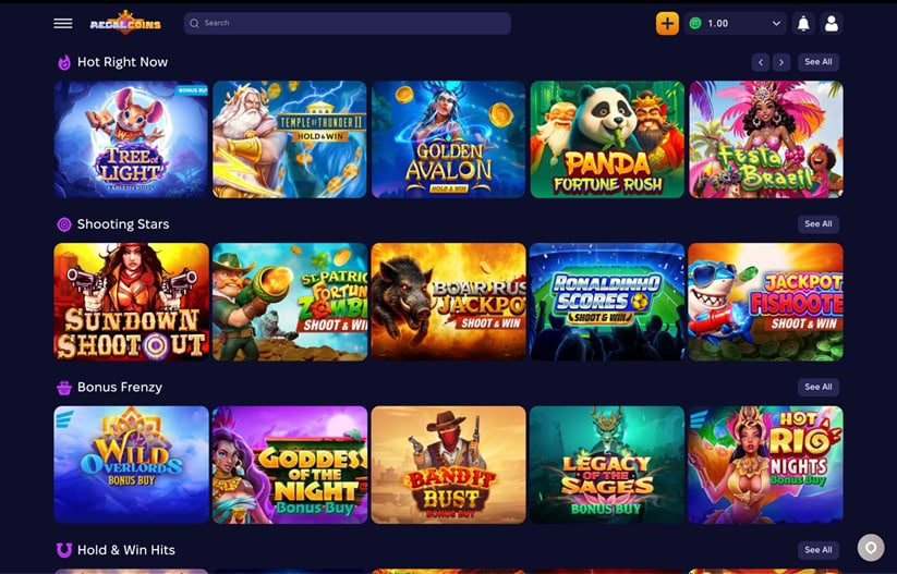 RegalCoins.us Games