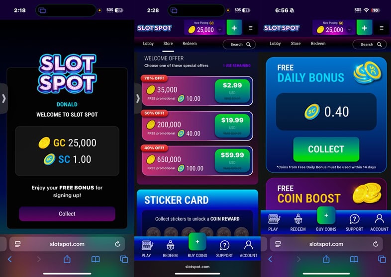 SlotSpot Bonuses