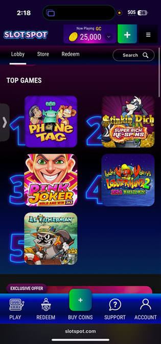 SlotSpot Homepage