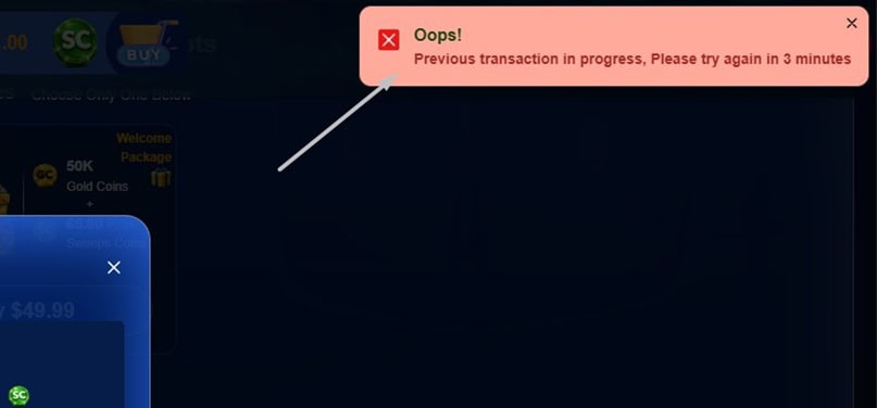 Transactions Error