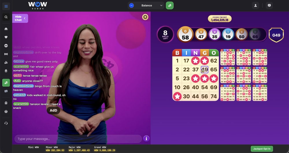 wow live bingo