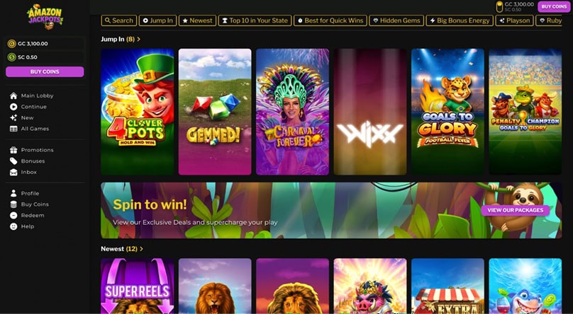 Amazon Jackpots Games