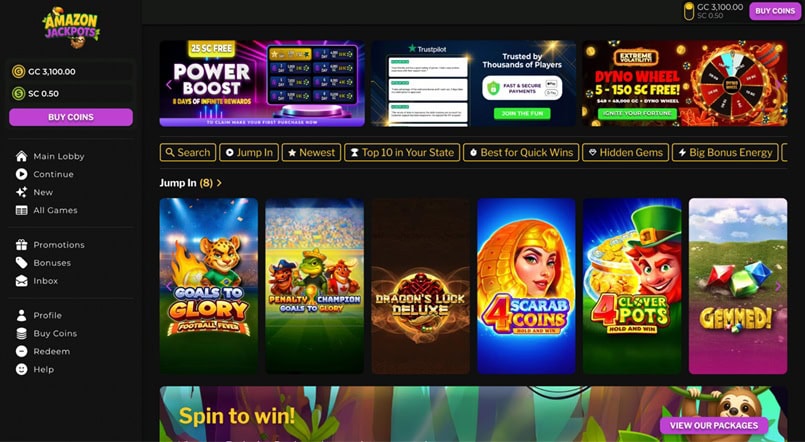 Amazon Jackpots UX