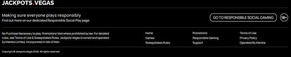 Jackpots Vegas Footer
