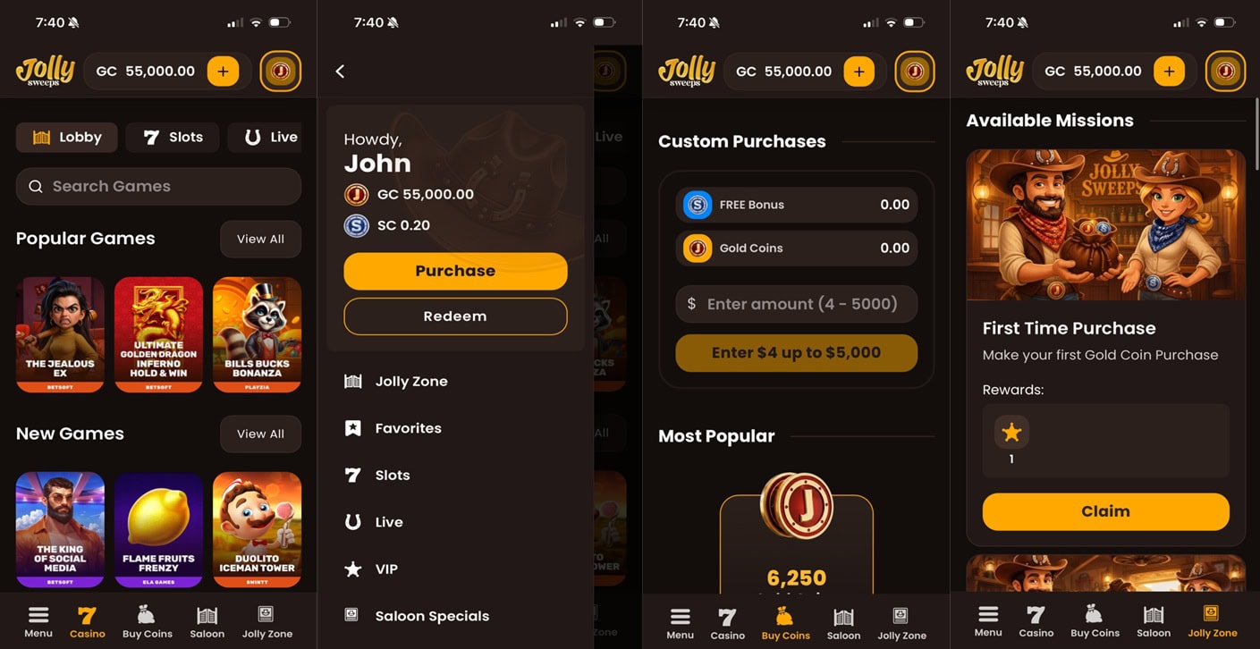 Jolly Sweeps UX
