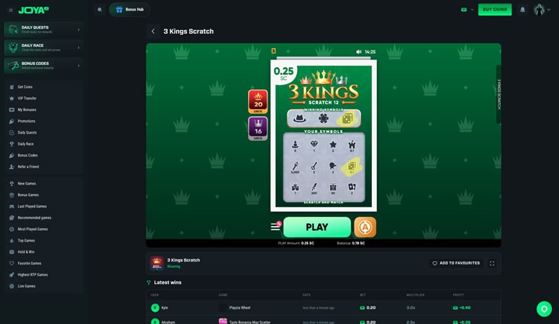 Joya.us 3 Kings Scratch
