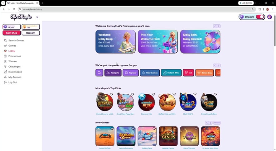 Mrs. Maple Homepage