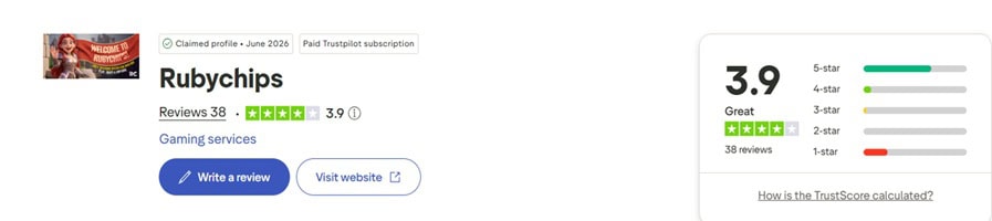 Rubychips Trustpilot