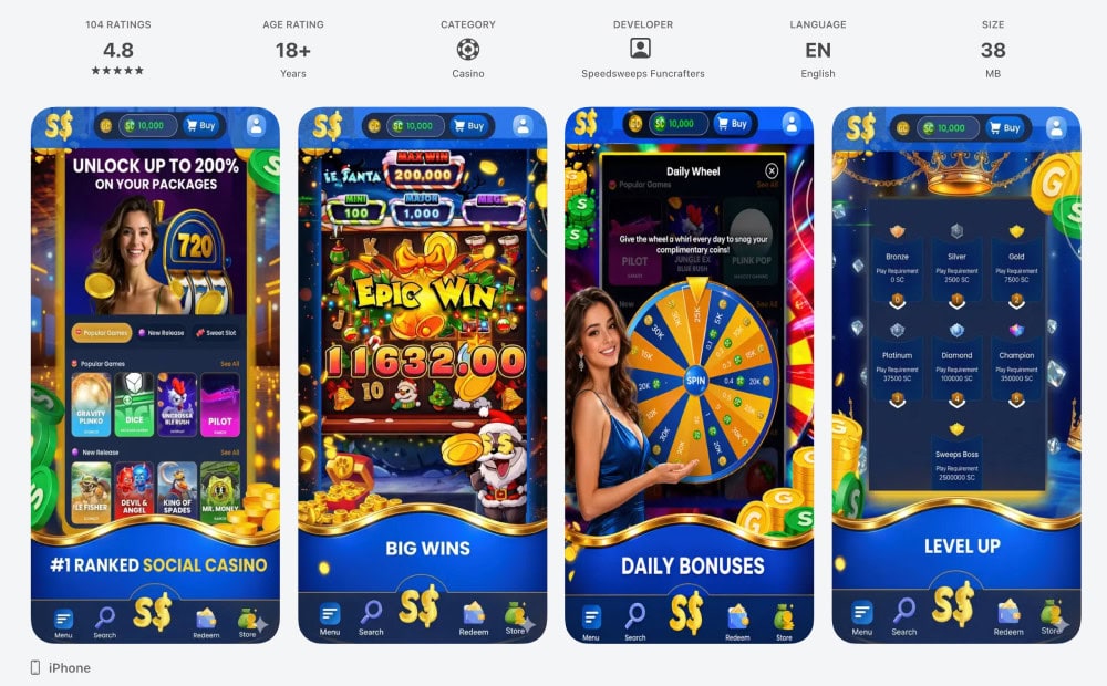 speedsweeps ios app on the apple app store