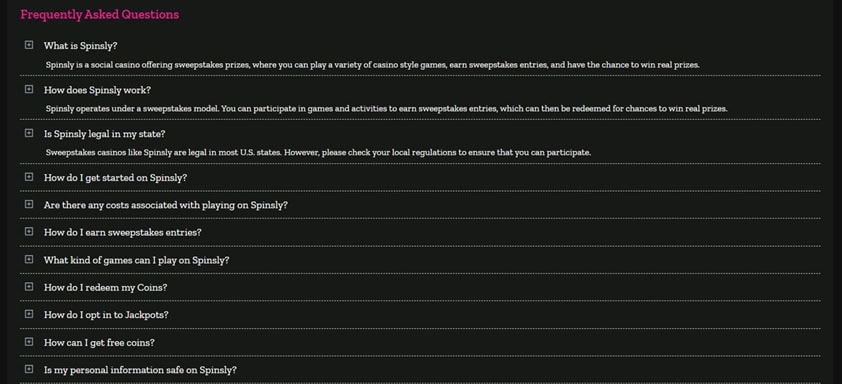 Spinsly FAQs