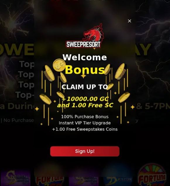 Sweep Resort Bonus
