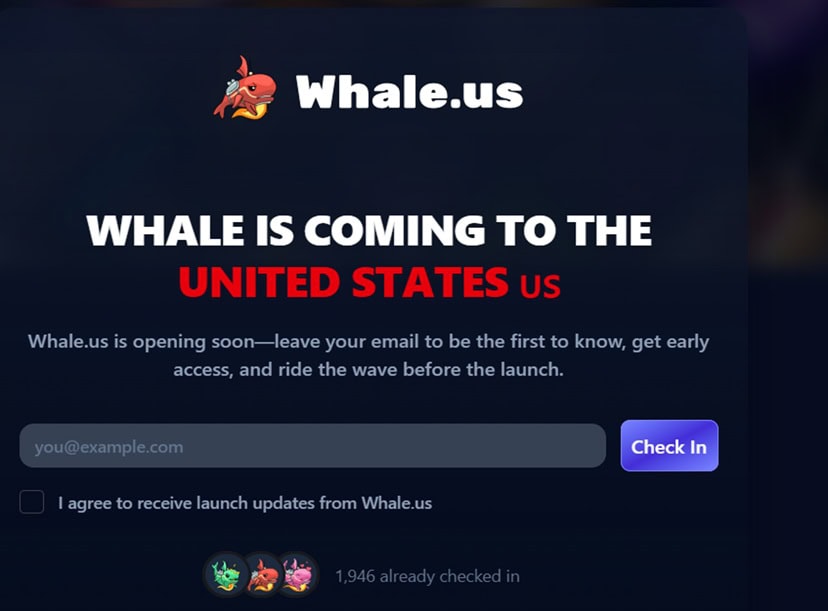 Whale.us Coming Soon