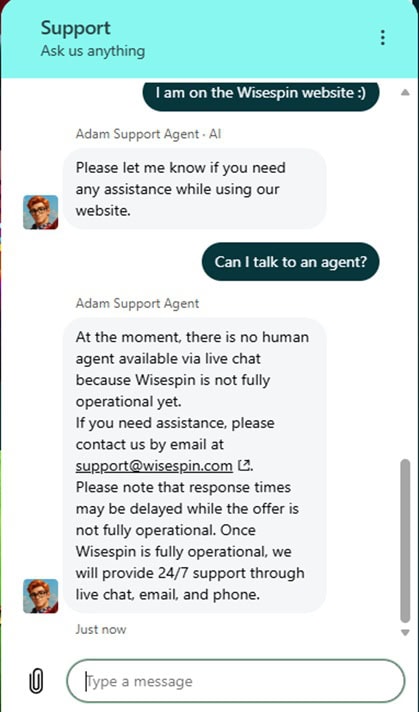 Wisespin Support