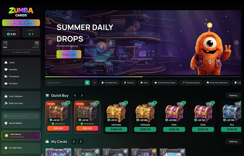 ZumbaCards Homepage