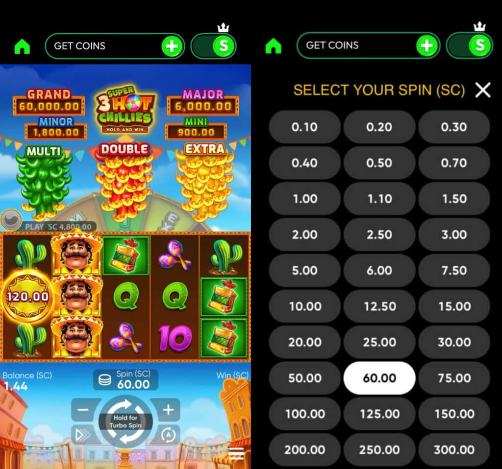 3 Super Hot Chillies interface issues