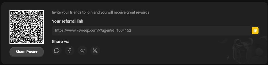 7Sweep Referral Bonus