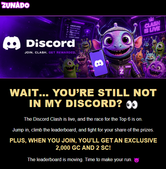 Zunado Discord free SC