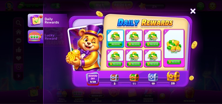 Bruno Reels Daily Rewards