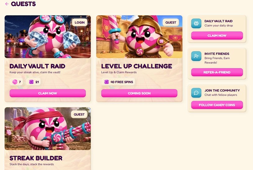 Candy Coins Quests