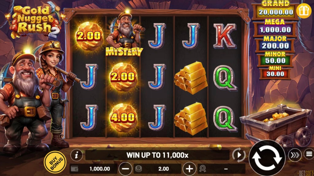 gold nugget rush 2 slot