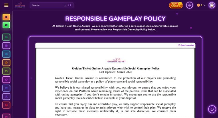 Golden Ticket Online Arcade RSG