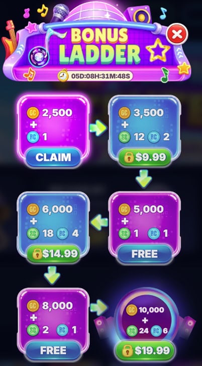 Jackpot Mesa Bonus Ladder