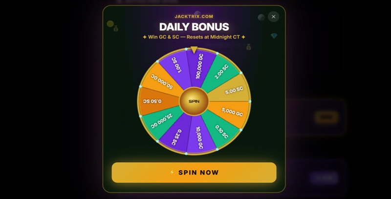 JackTrix Daily Wheel Bonus