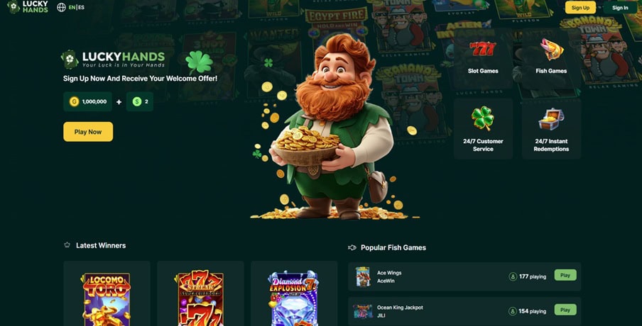 Lucky Hands Homepage