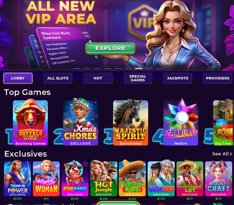 LuckyZino Homepage
