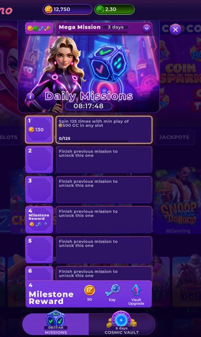 LuckyZino Missions