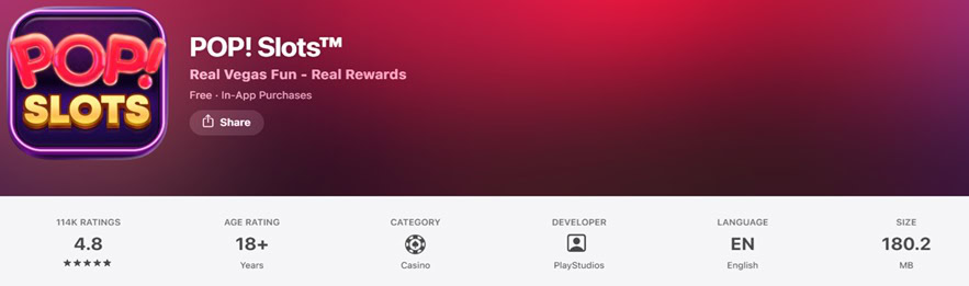 POP! Slots iOS App