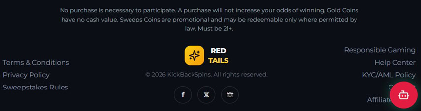 RedTails VIP Lounge Footer