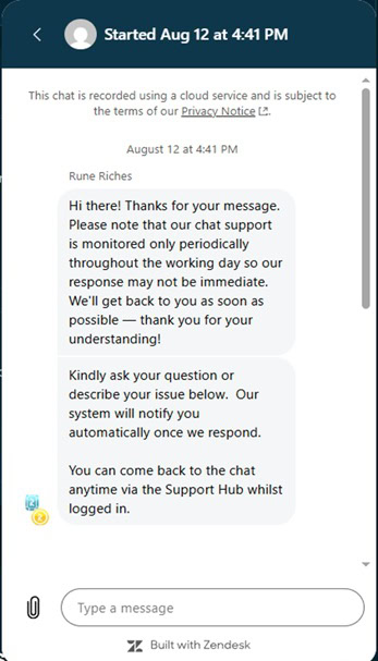Rune Riches Live Chat