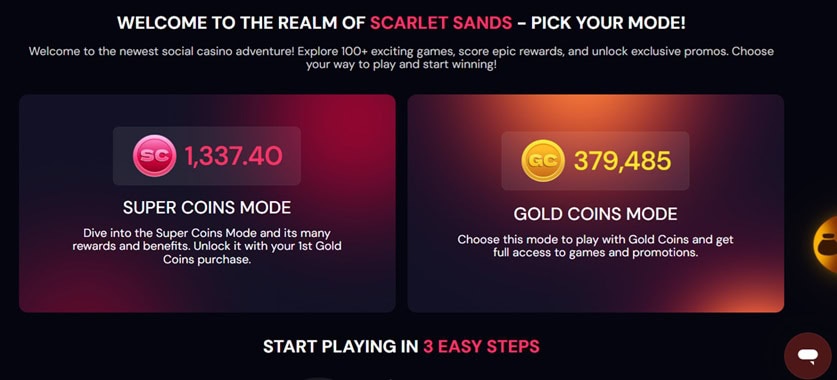Scarlet Sands Play Modes