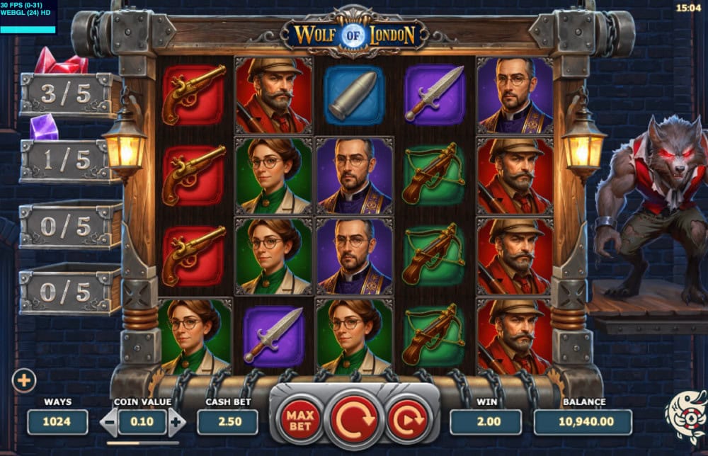 Wolf of London Halloween slot by Fish & Chips Games
